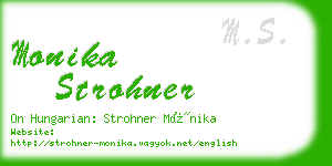 monika strohner business card